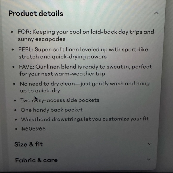 Athleta paradise midrise White Wide-Leg Pants, L petite - Picture 5 of 5